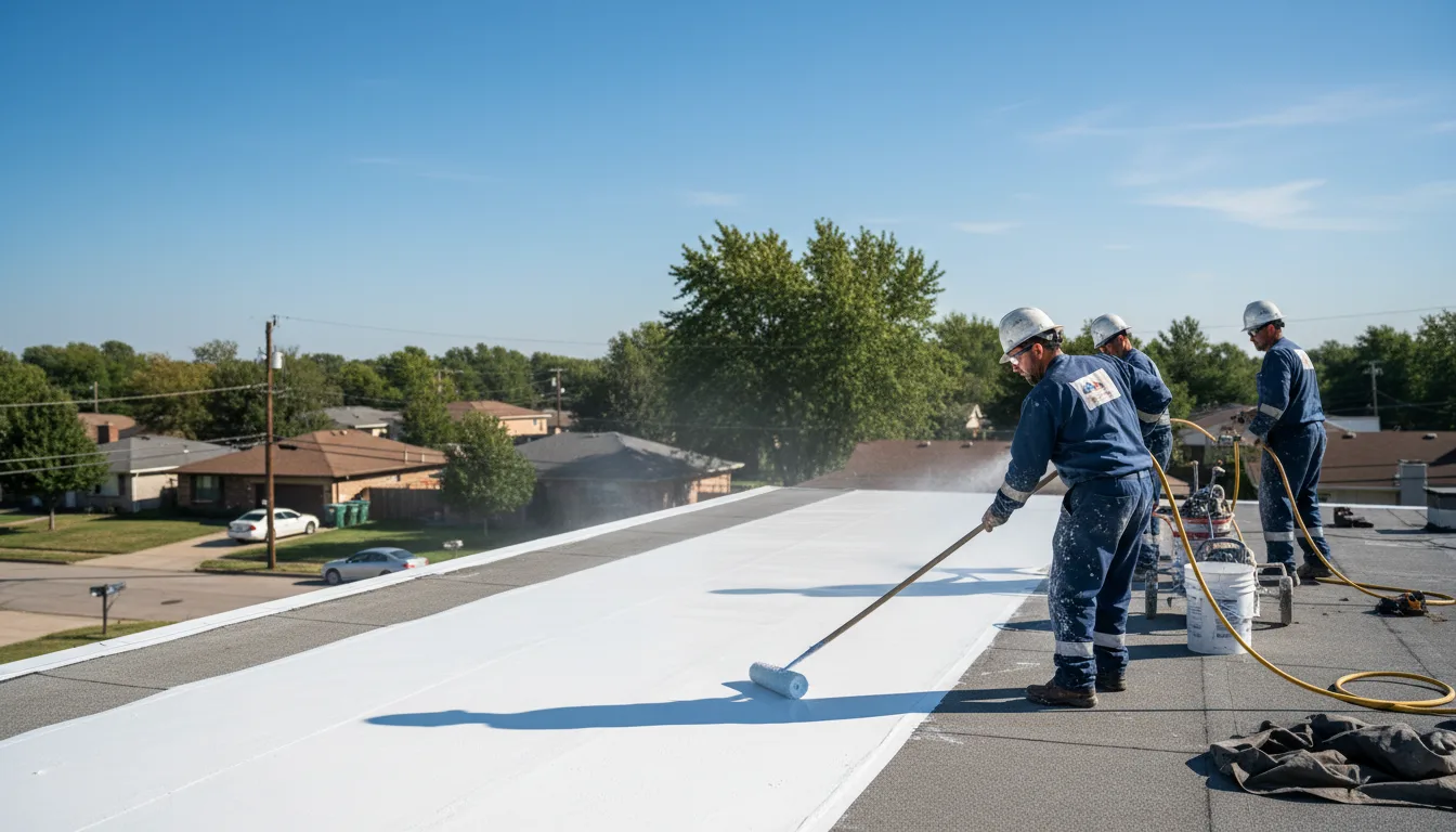Commercial roof coating in Alderson, OK near me